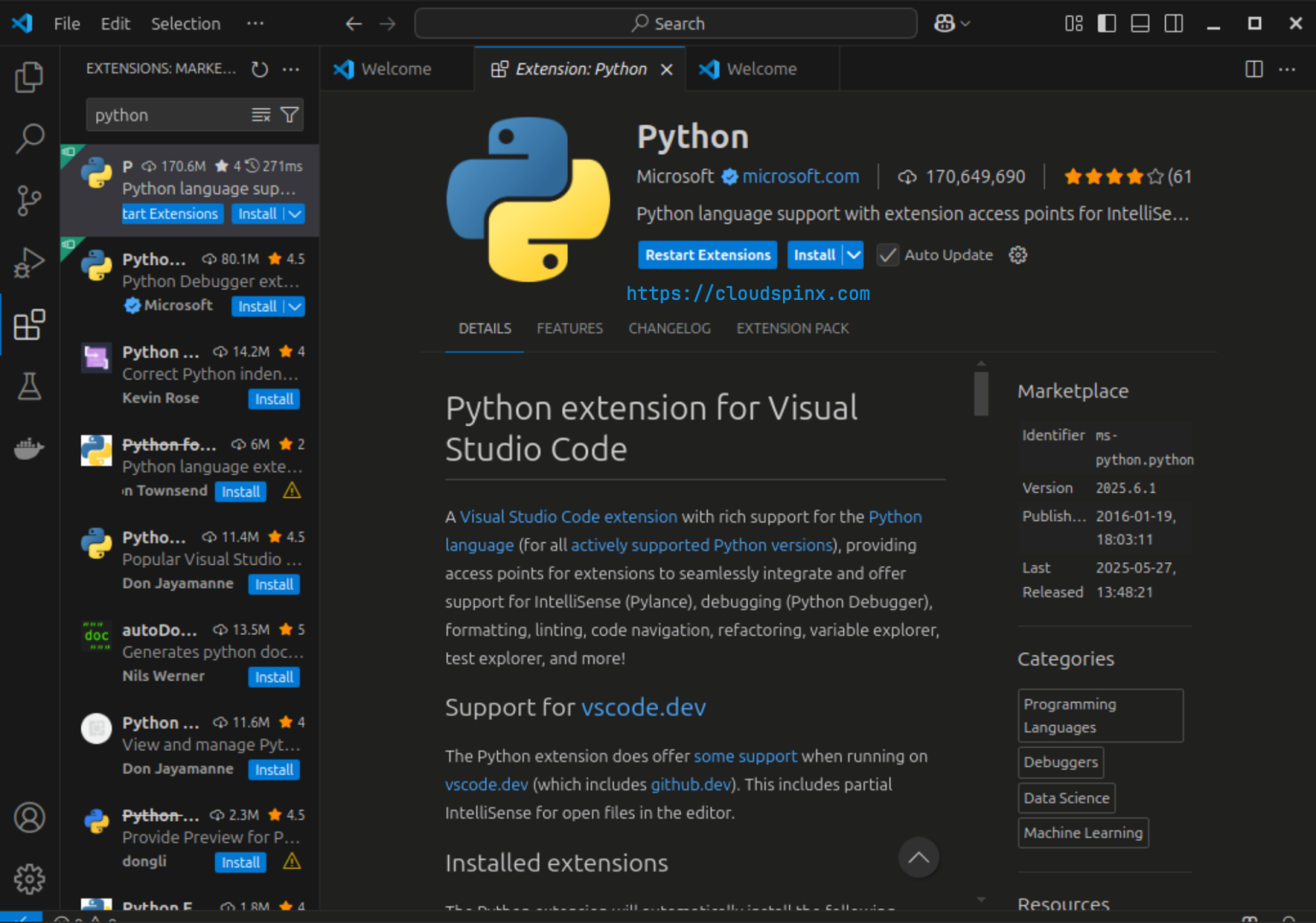 Install Visual Studio Code on Linux Mint 22|21 - CloudSpinx