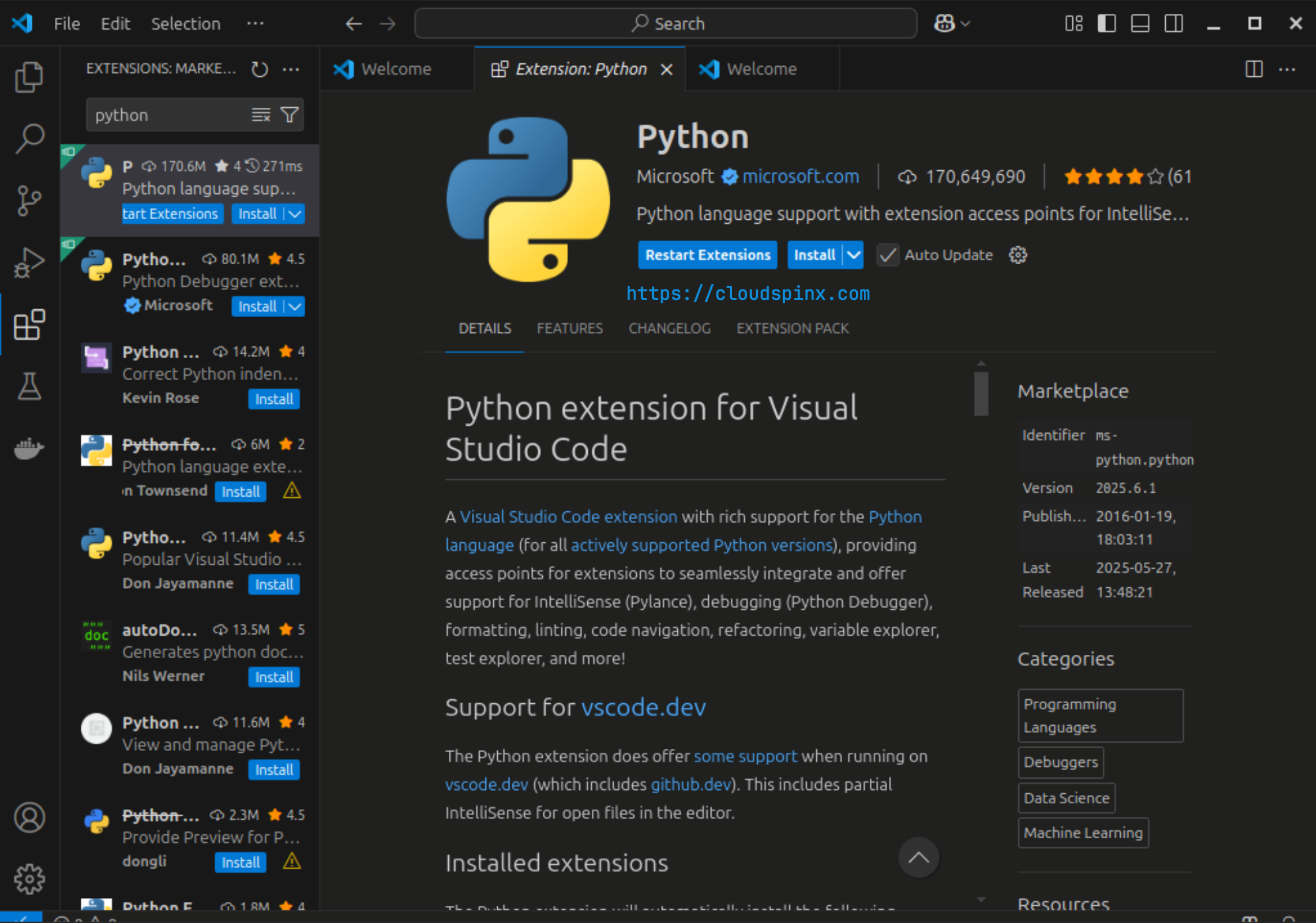 Install Visual Studio Code on Linux Mint 22|21 - CloudSpinx