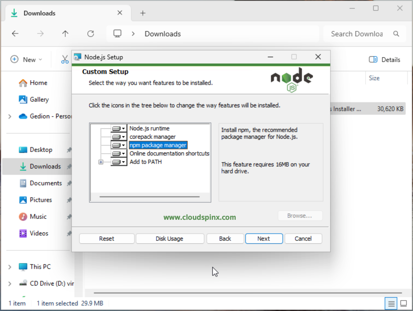 Install and Use Node.js on Windows 11 / Windows 10 - CloudSpinx